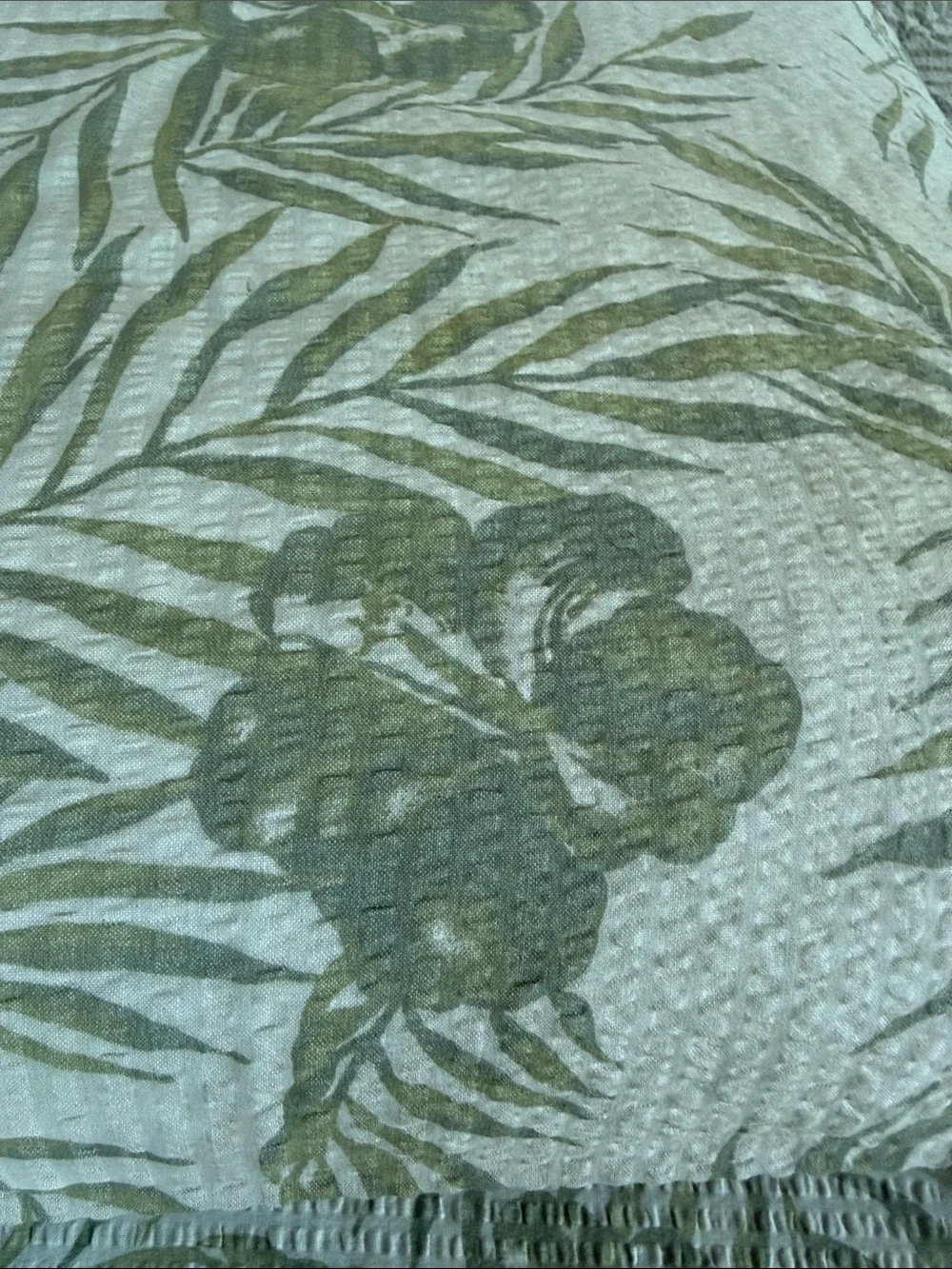 Tommy Bahama Green Tropical Leaf and Floral Duvet Cover